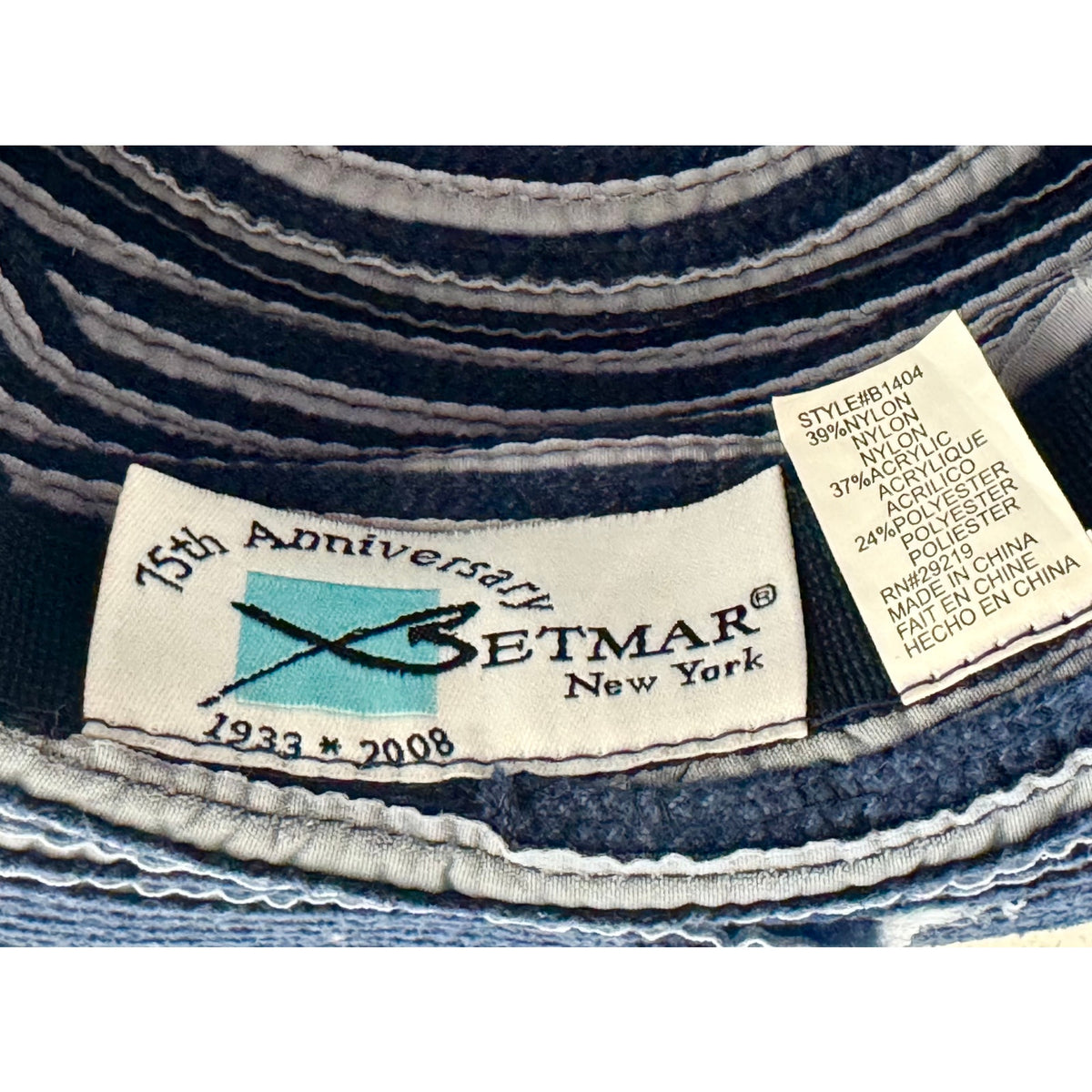 Betmar New York Tiered Braid Derby Cloche in Blue Jean Color