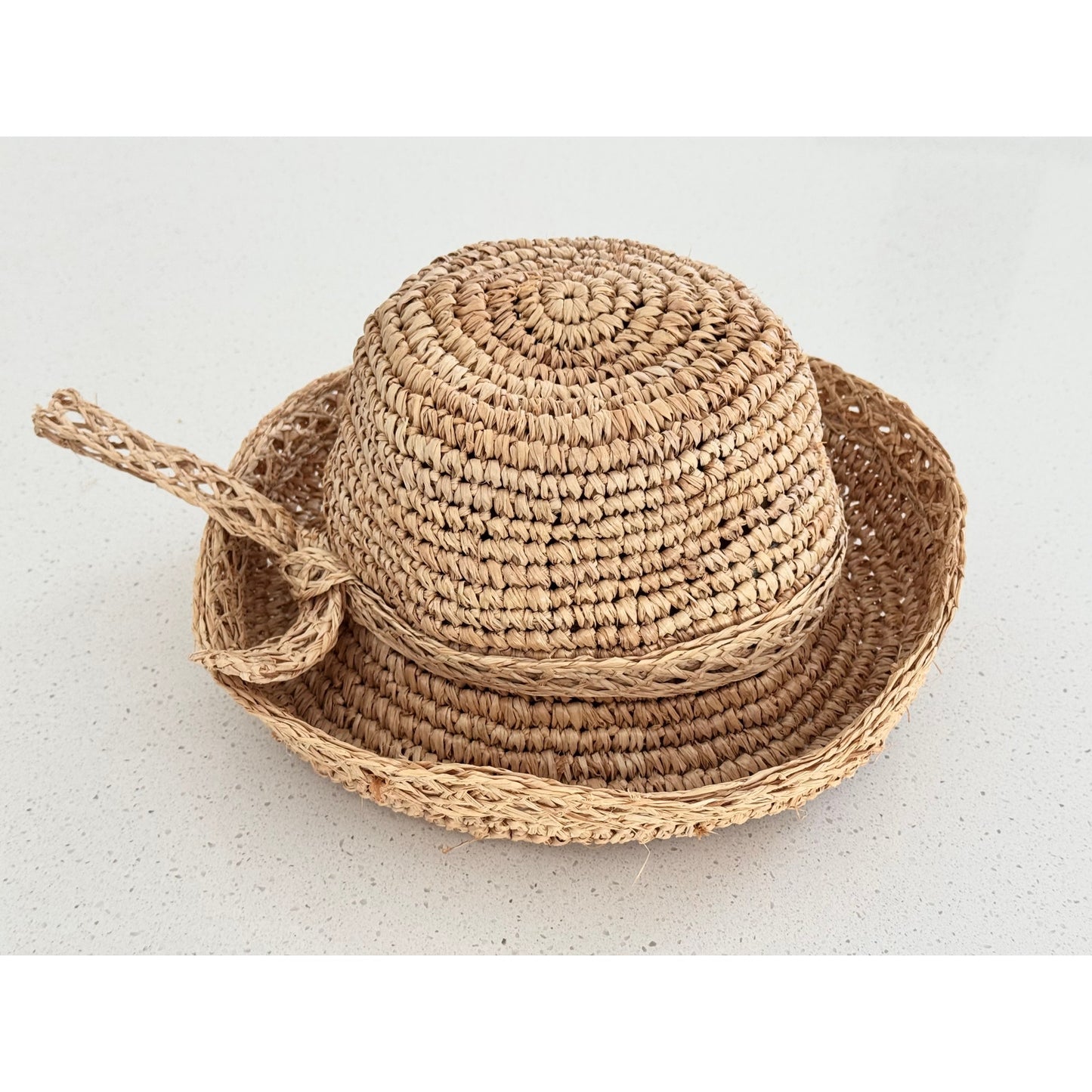 Gigi Burris Straw Cloche Hat Openwork Lattice | Made in USA | Includes Sunglasses
