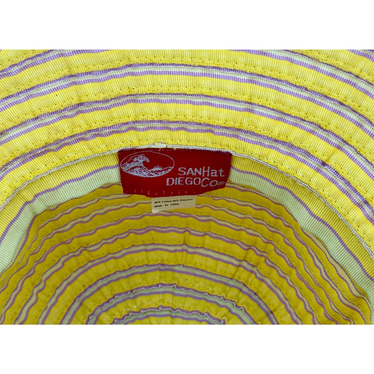 San Diego Hat Co Yellow Matching Hat & Bamboo Handle Tote Set 2pc
