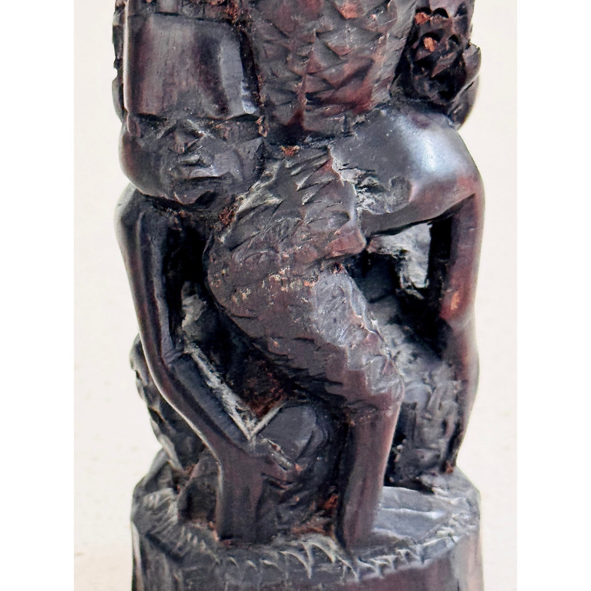 Genuine African Gabon Ebony Hand-Carved
Family Sculpture - Mother, Father & Child