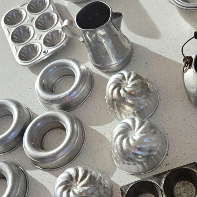 Vintage Mid-Century Aluminum Baking and Kitchenware Mixed Lot