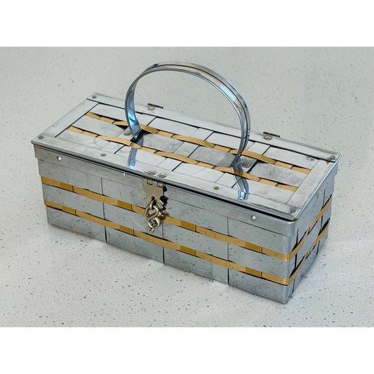 Dorset Rex vintage goldtone & silver basket handbag