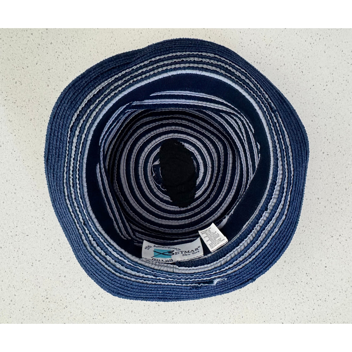 Betmar New York Tiered Braid Derby Cloche in Blue Jean Color