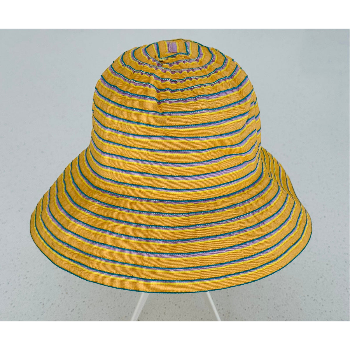 San Diego Hat Co Yellow Matching Hat & Bamboo Handle Tote Set 2pc