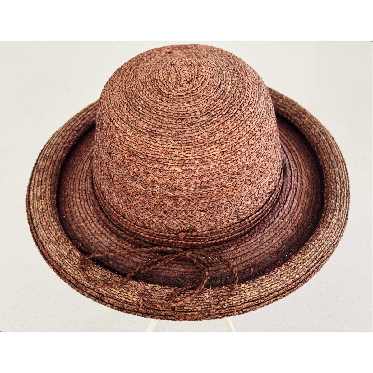 Panama Hatee Rafia Hat Size F Plum New