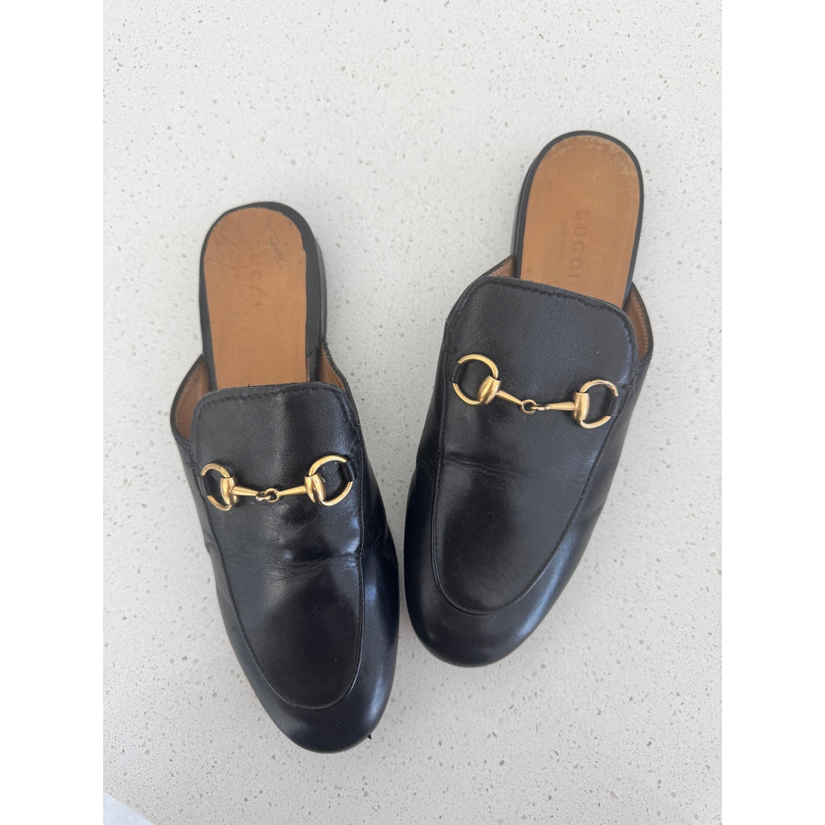 Gucci Princetown Leather Horsebit Mules 35EU/5US