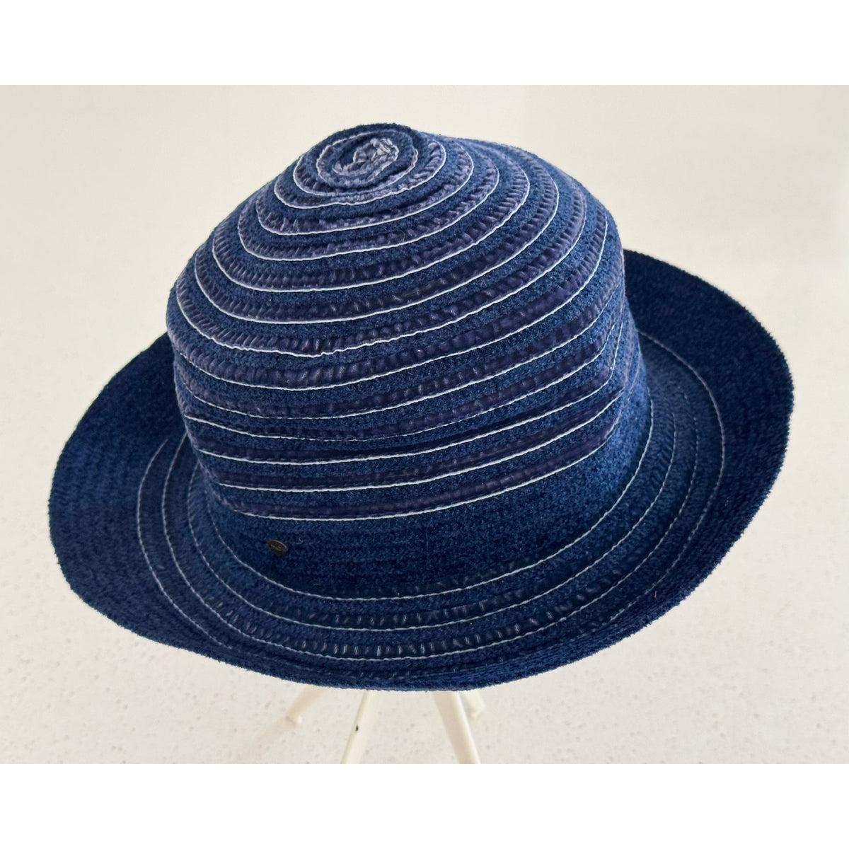 Betmar New York Tiered Braid Derby Cloche in Blue Jean Color