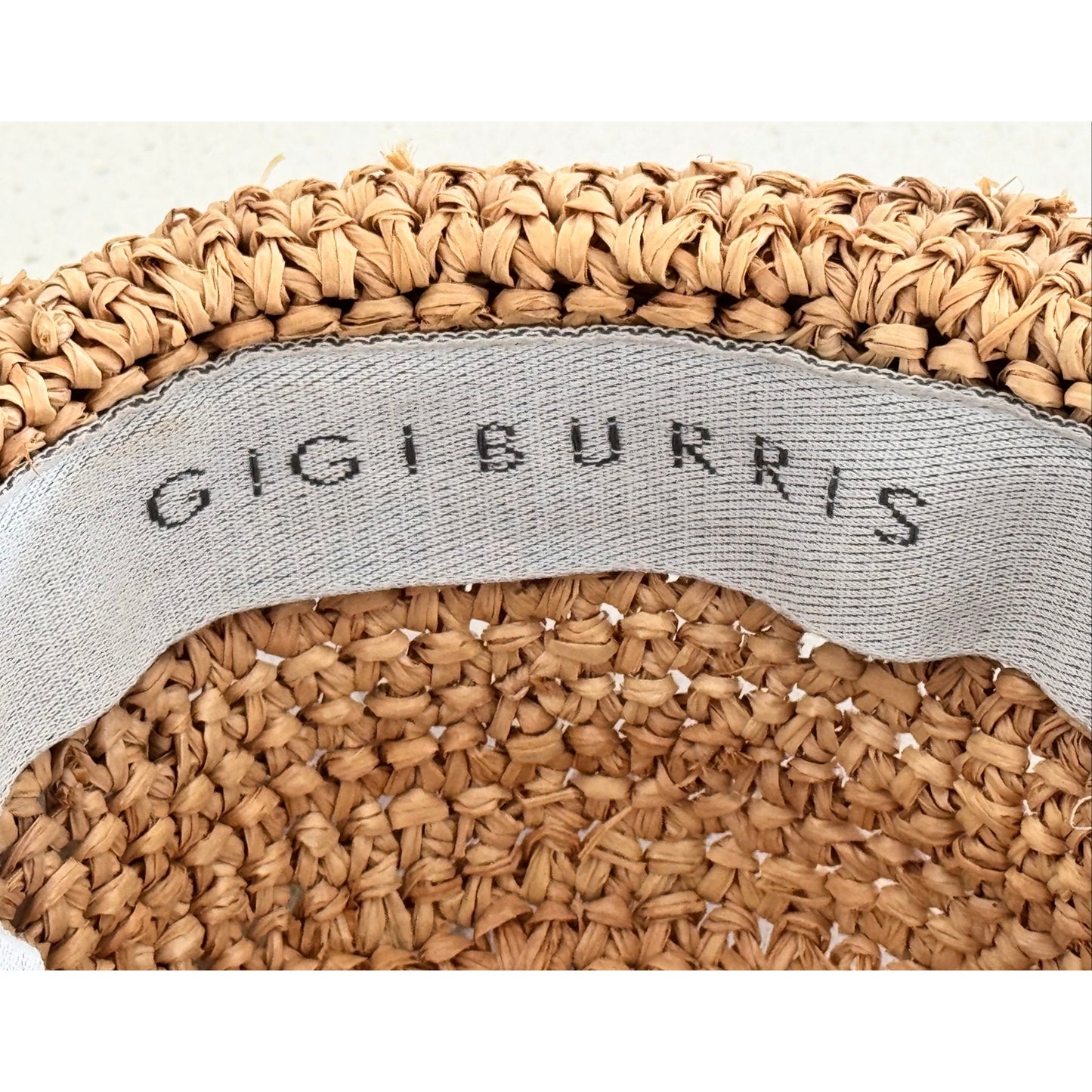 Gigi Burris Straw Cloche Hat Openwork Lattice | Made in USA | Includes Sunglasses