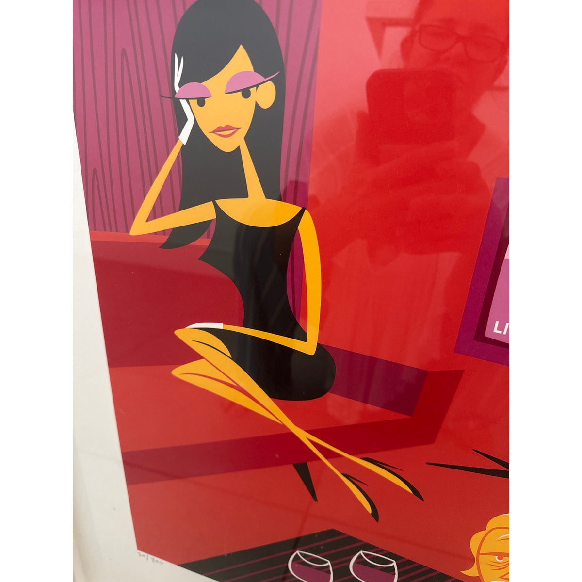 SHAG Josh Agle Elsa and the Raven Signed Numbered Serigraph 2006 Framed 24/200