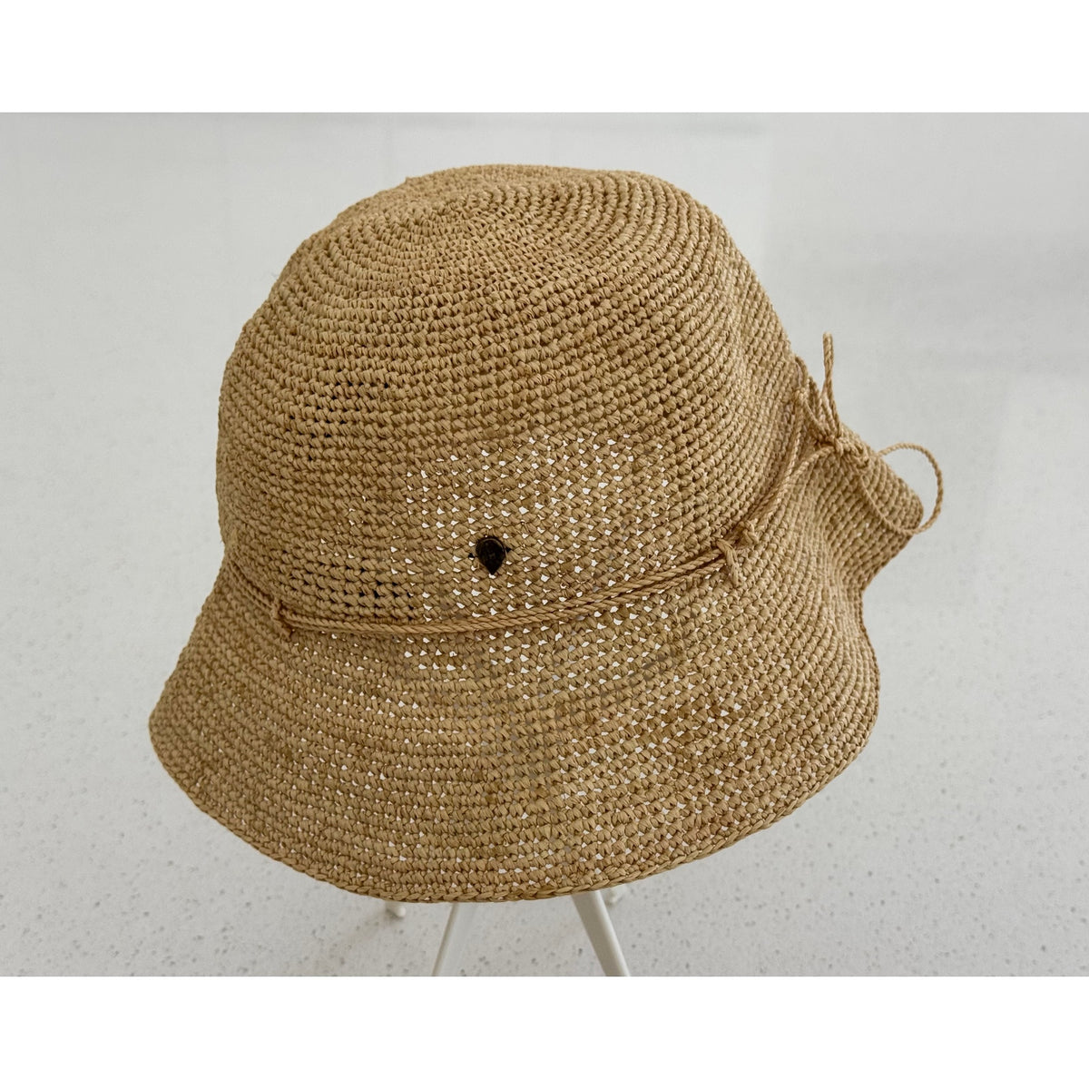 Helen Kaminski Provence 10 Packable Raffia Crochet Sun Hat Natural Adjustable OS
