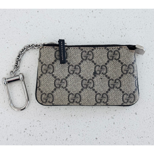 Gucci GG Supreme Key Pouch with Chain