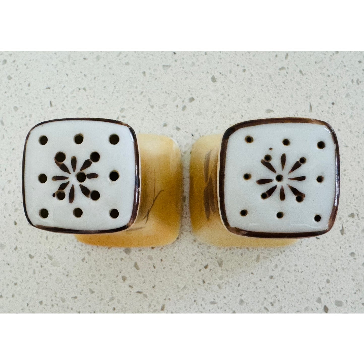Vintage Mid-Century Japanese Hand-Painted Ceramic Salt & Pepper Shakers - Marked Japan