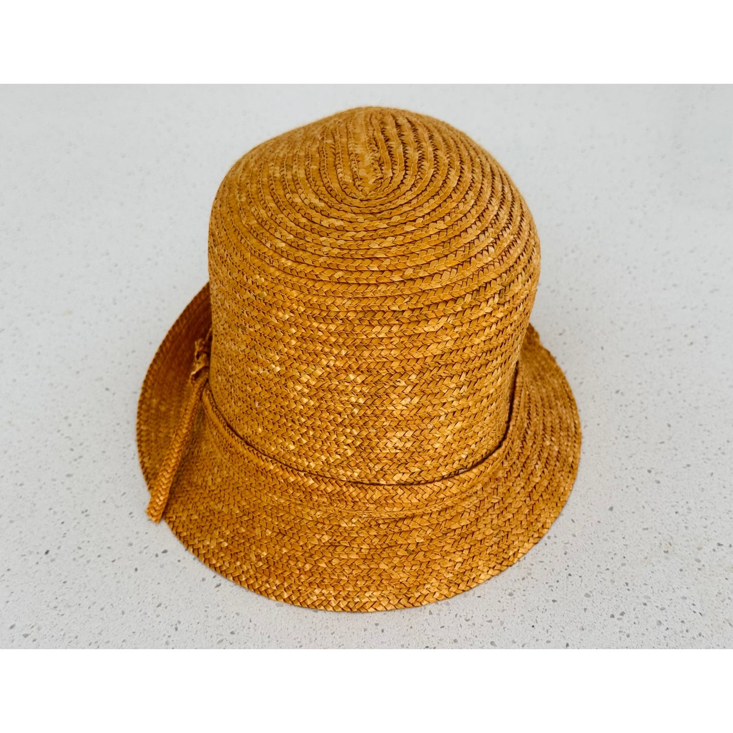 Vintage Lady Rachel Woven Straw Sun Hat - Made in Italy Natural Straw Cloche