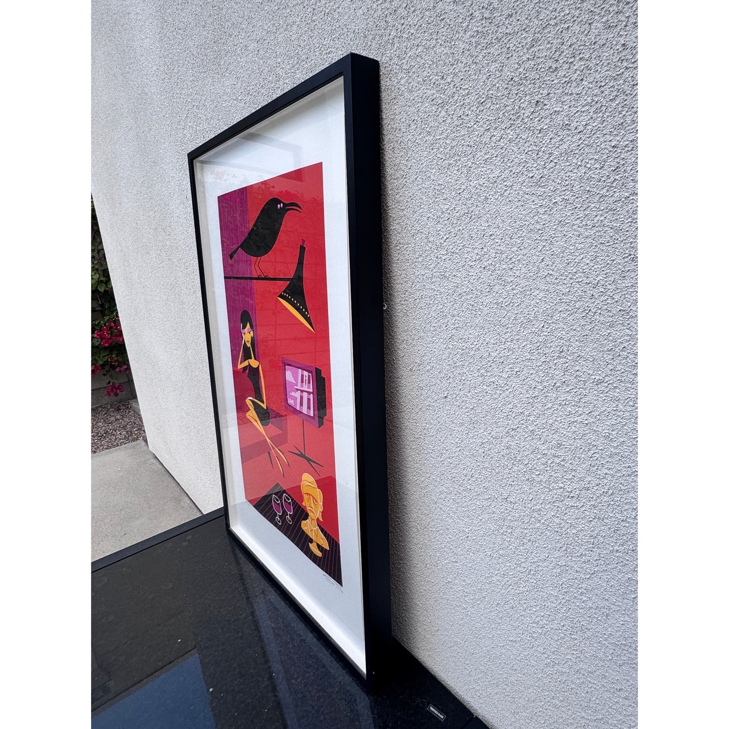 SHAG Josh Agle Elsa and the Raven Signed Numbered Serigraph 2006 Framed 24/200