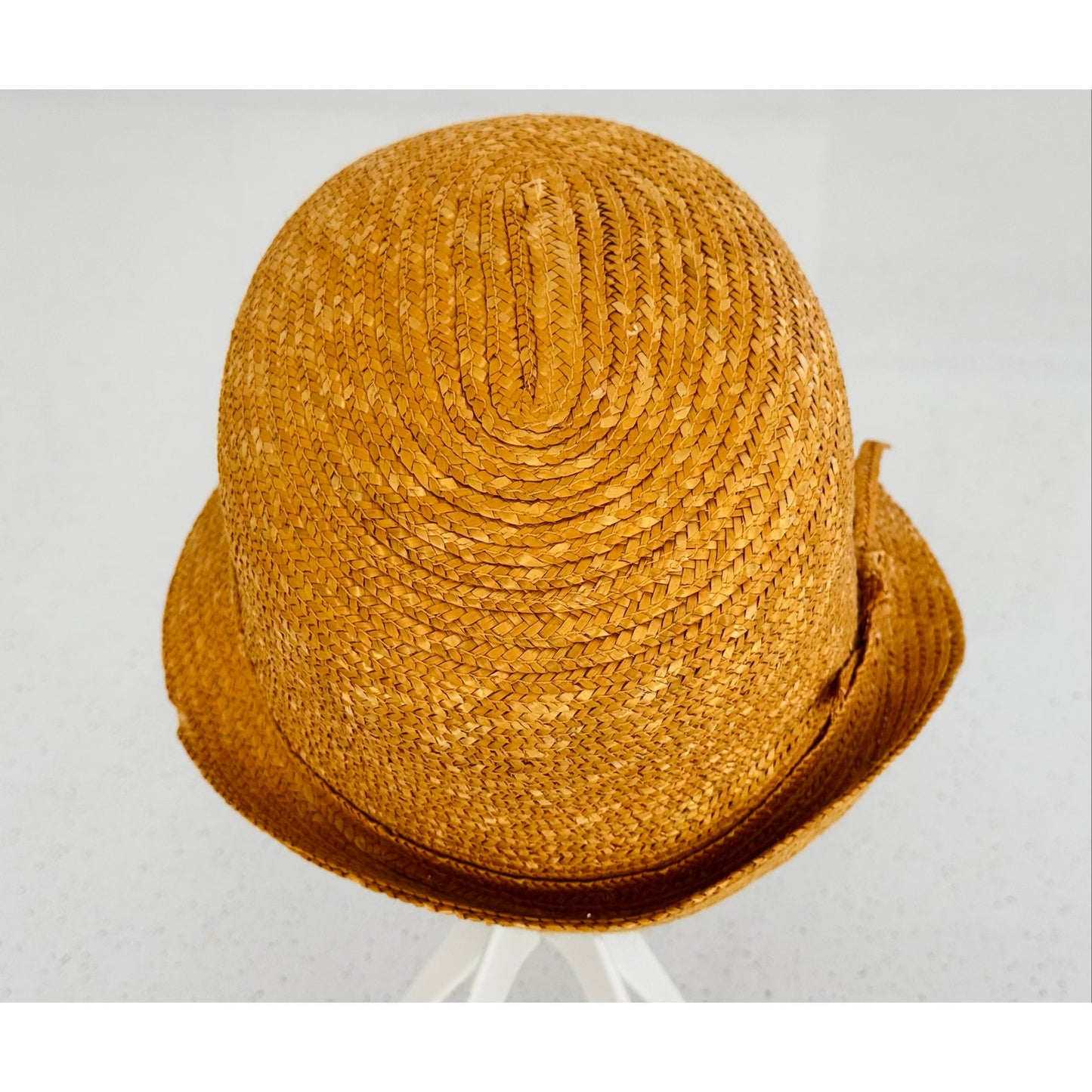 Vintage Lady Rachel Woven Straw Sun Hat - Made in Italy Natural Straw Cloche