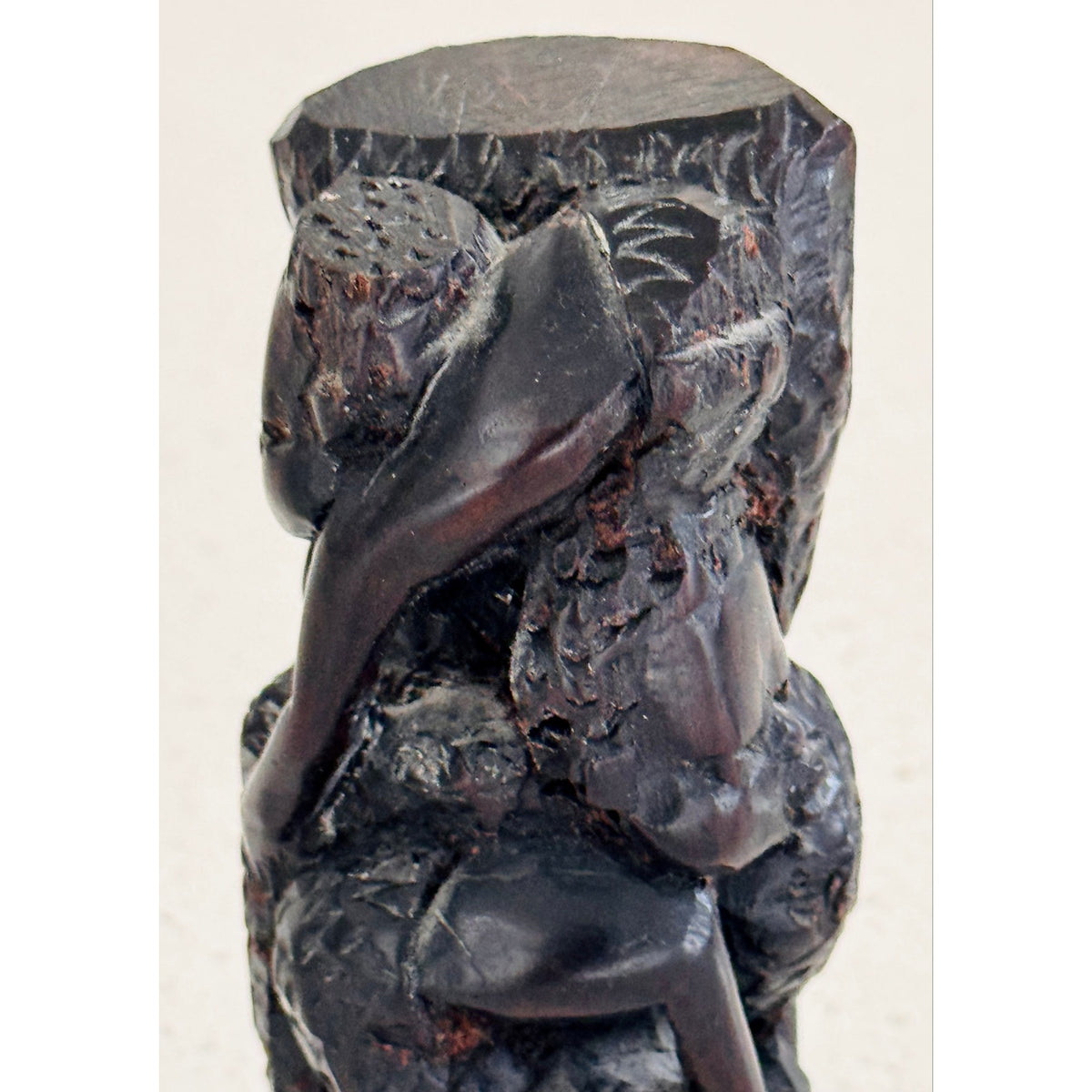 Genuine African Gabon Ebony Hand-Carved
Family Sculpture - Mother, Father & Child