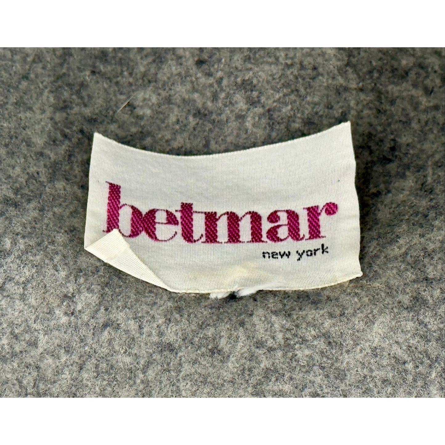 Vintage Betmar New York Grey Felt Hat Wide Brim Ribbon Trim | Sunglasses