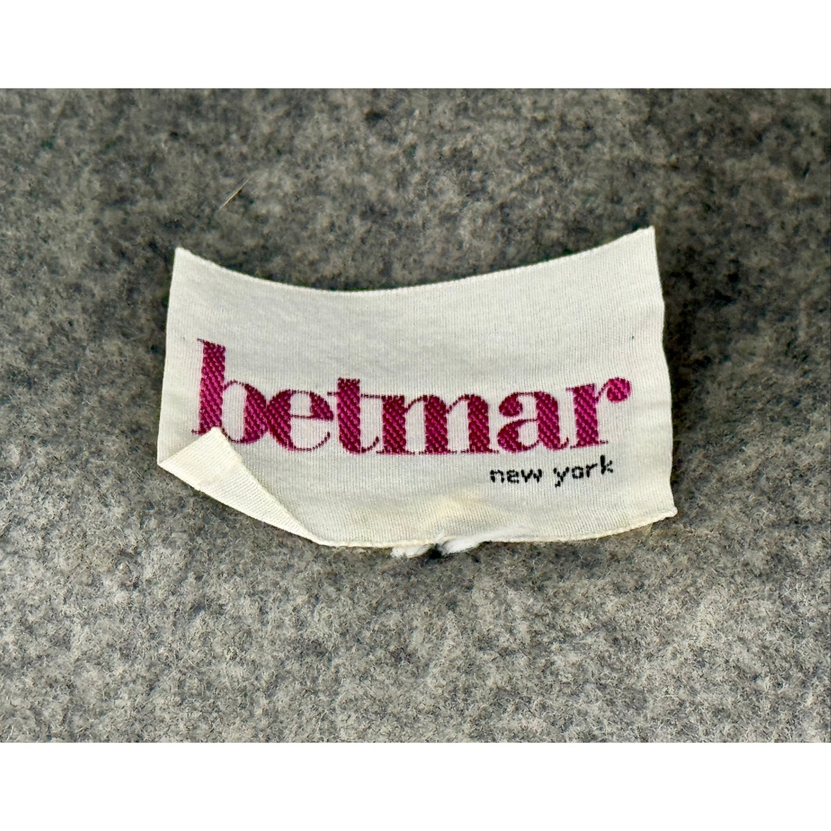 Vintage Betmar New York Grey Felt Hat Wide Brim Ribbon Trim | Sunglasses