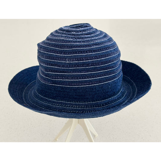 Betmar New York Tiered Braid Derby Cloche in Blue Jean Color