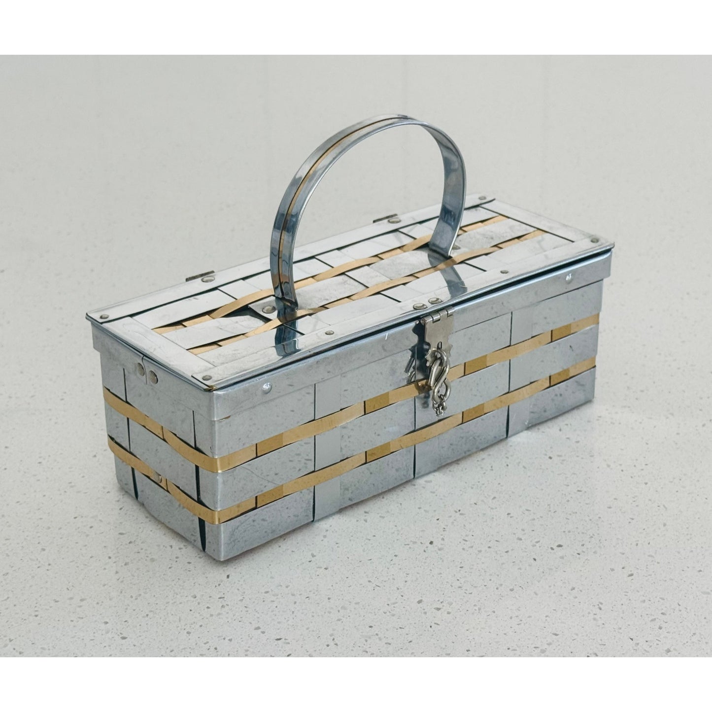 Dorset Rex vintage goldtone & silver basket handbag