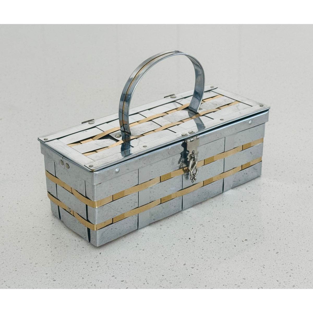 Dorset Rex vintage goldtone & silver basket handbag