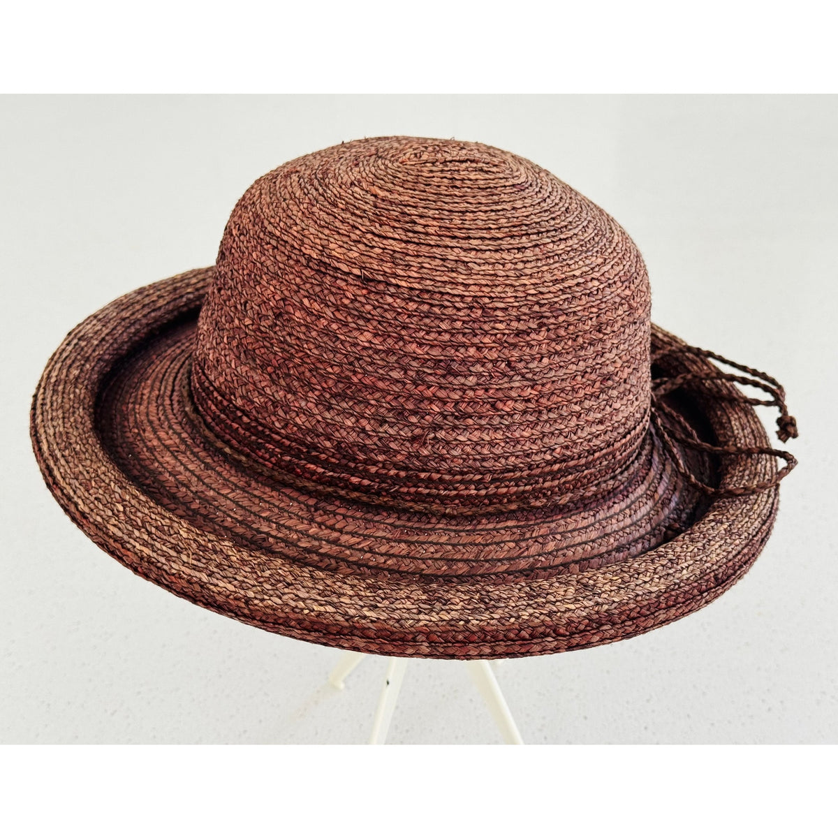 Panama Hatee Rafia Hat Size F Plum New