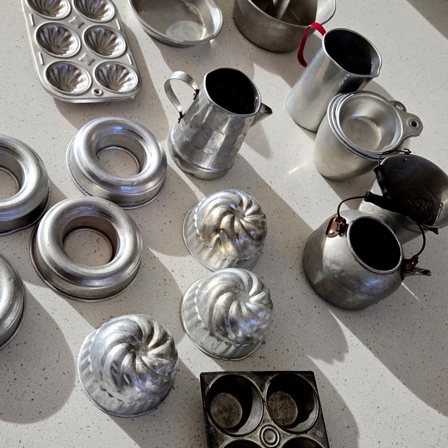 Vintage Mid-Century Aluminum Baking and Kitchenware Mixed Lot