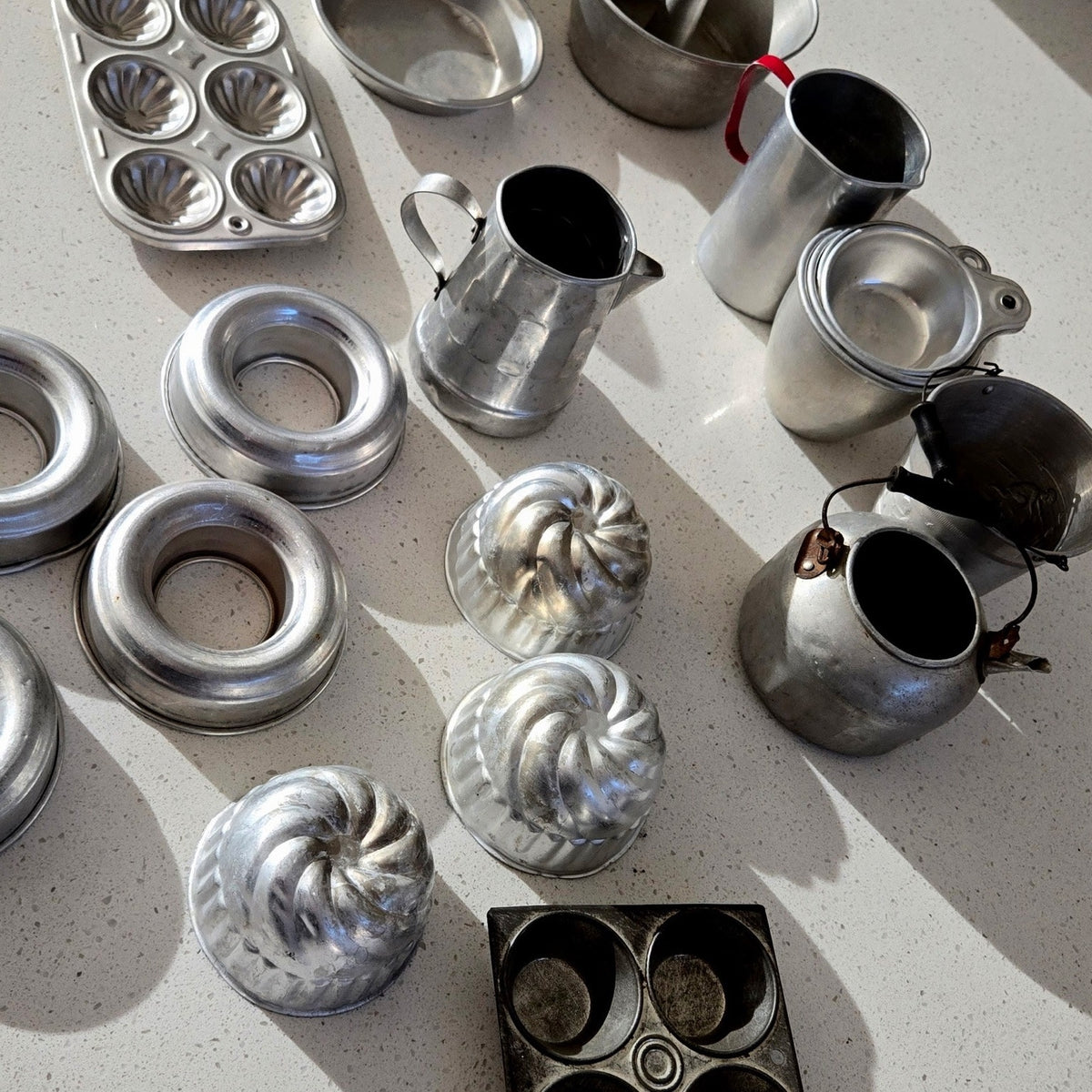 Vintage Mid-Century Aluminum Baking and Kitchenware Mixed Lot