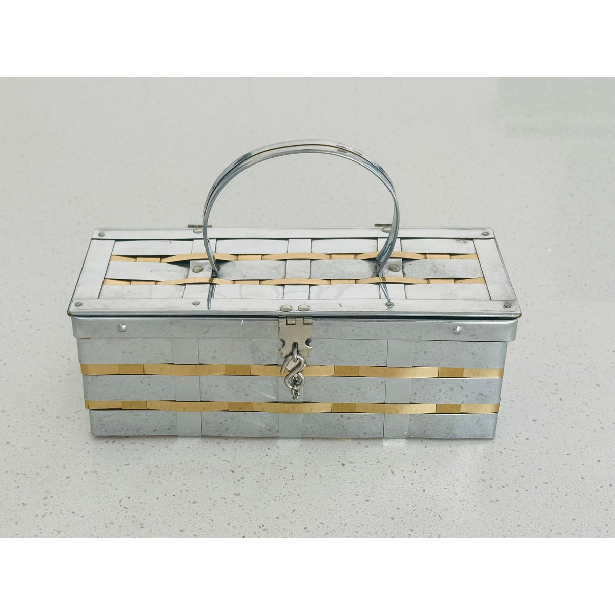 Dorset Rex vintage goldtone & silver basket handbag