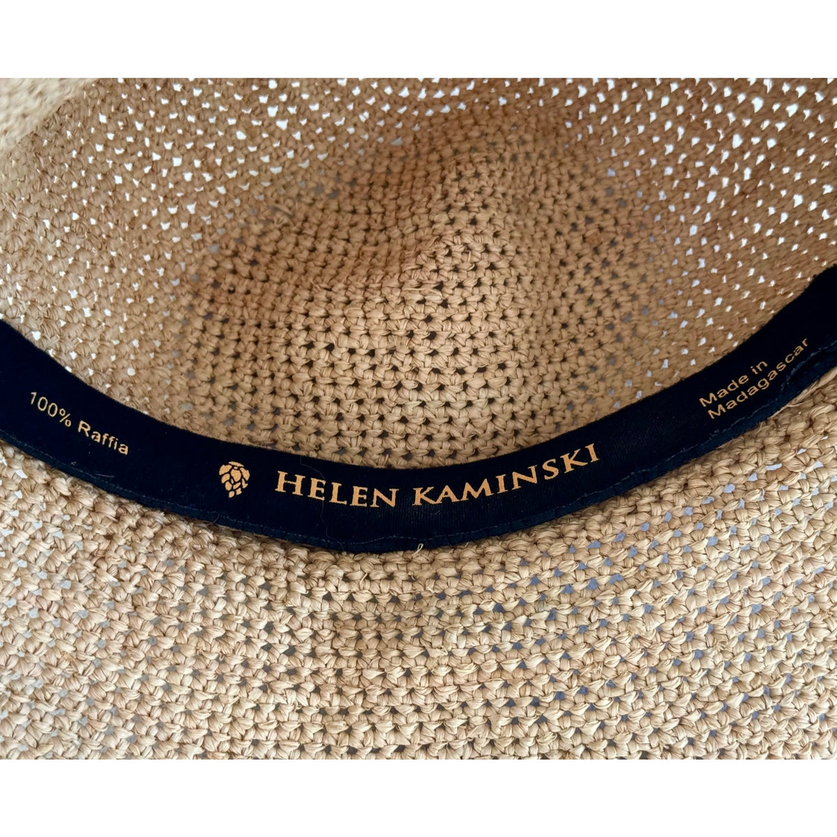 Helen Kaminski Provence 10 Packable Raffia Crochet Sun Hat Natural Adjustable OS