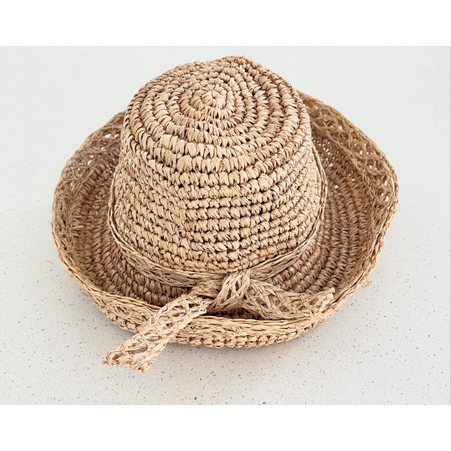 Gigi Burris Straw Cloche Hat Openwork Lattice | Made in USA | Includes Sunglasses