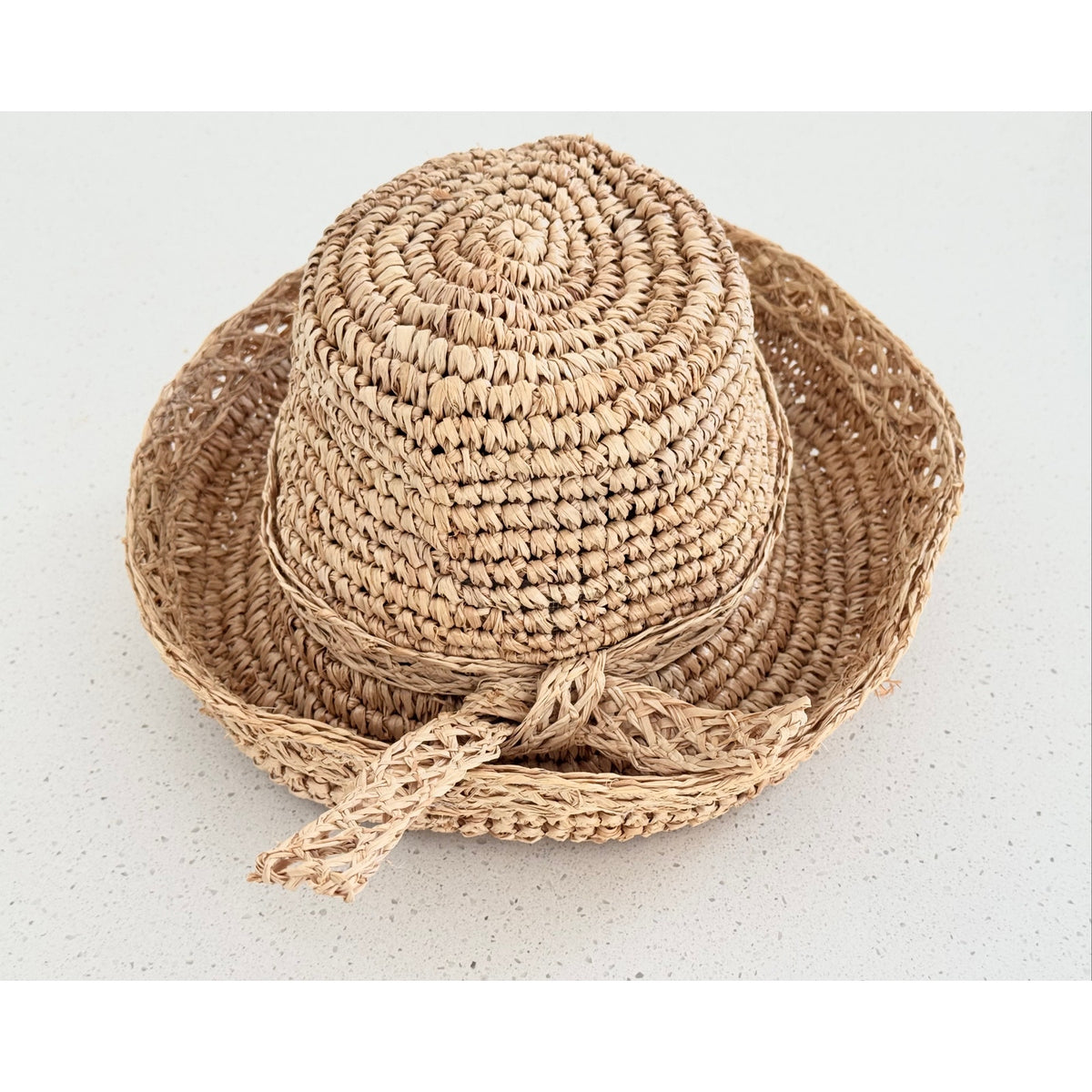 Gigi Burris Straw Cloche Hat Openwork Lattice | Made in USA | Includes Sunglasses