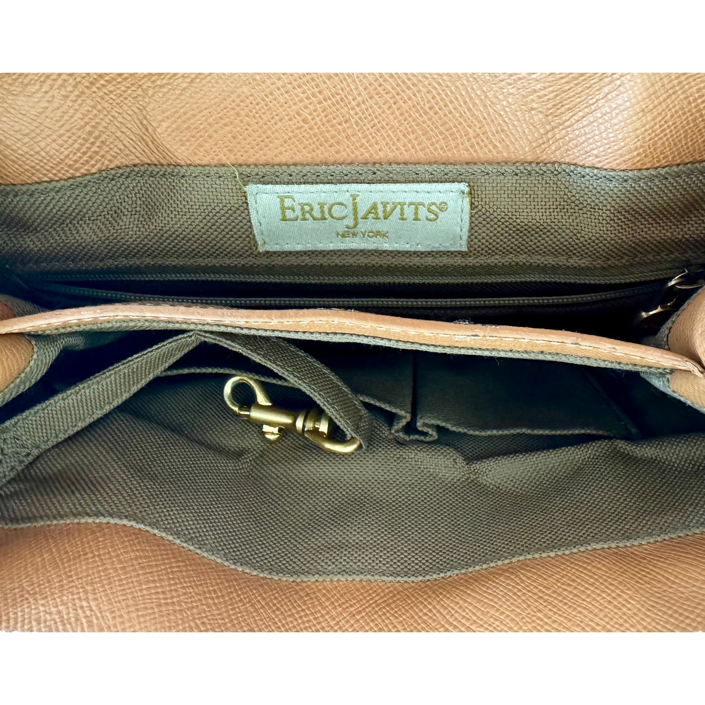 Eric Javits New York Woven Leather Trim Handbag