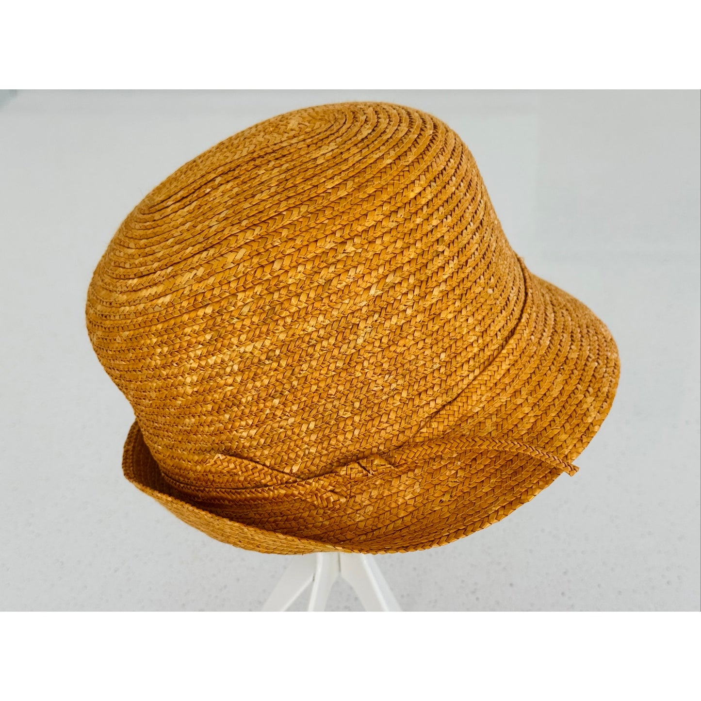 Vintage Lady Rachel Woven Straw Sun Hat - Made in Italy Natural Straw Cloche