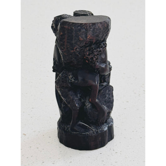 Genuine African Gabon Ebony Hand-Carved
Family Sculpture - Mother, Father & Child