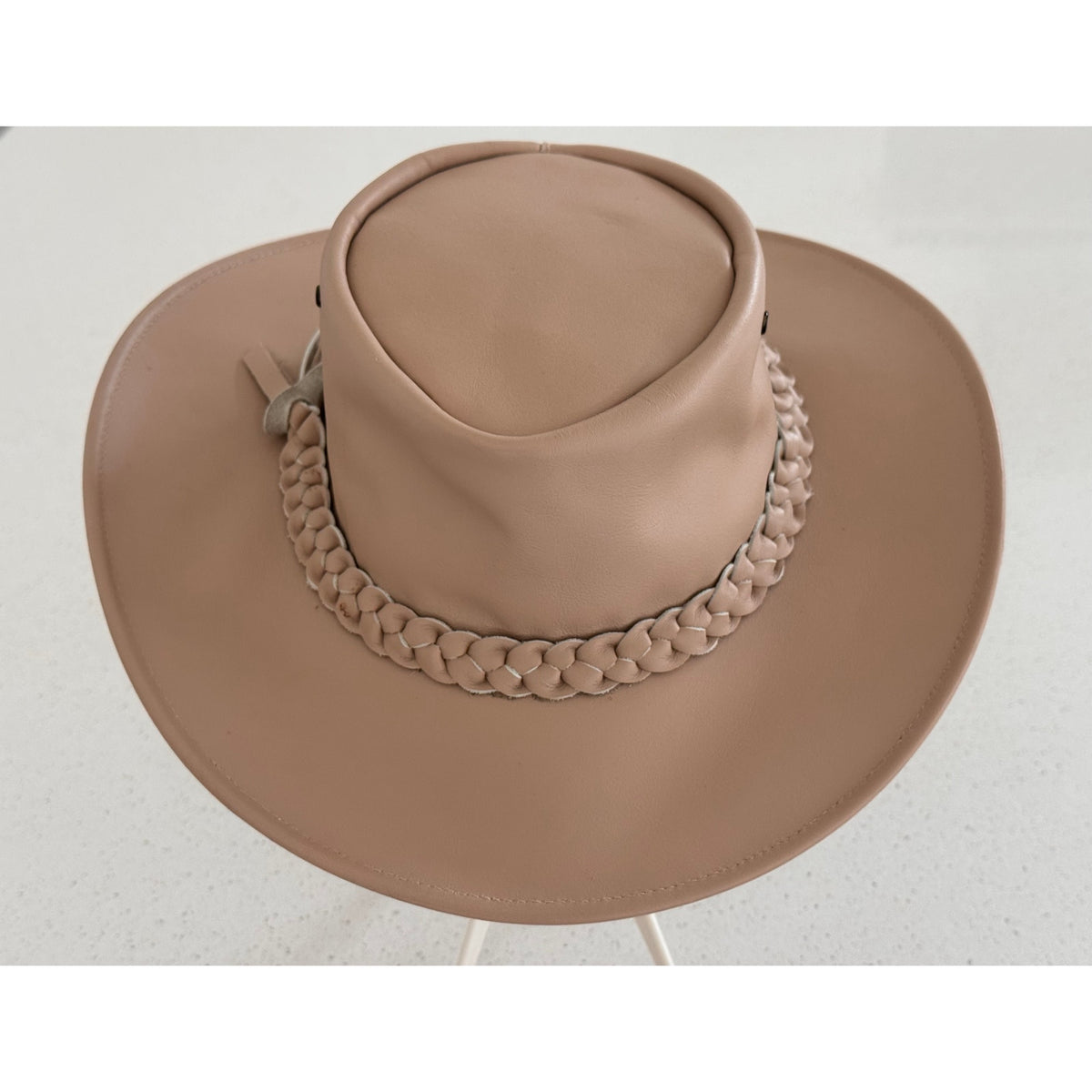 Authentic Bronco Hats New Zealand Hand-Crafted Leather Bushman Hat – Nude/Sand