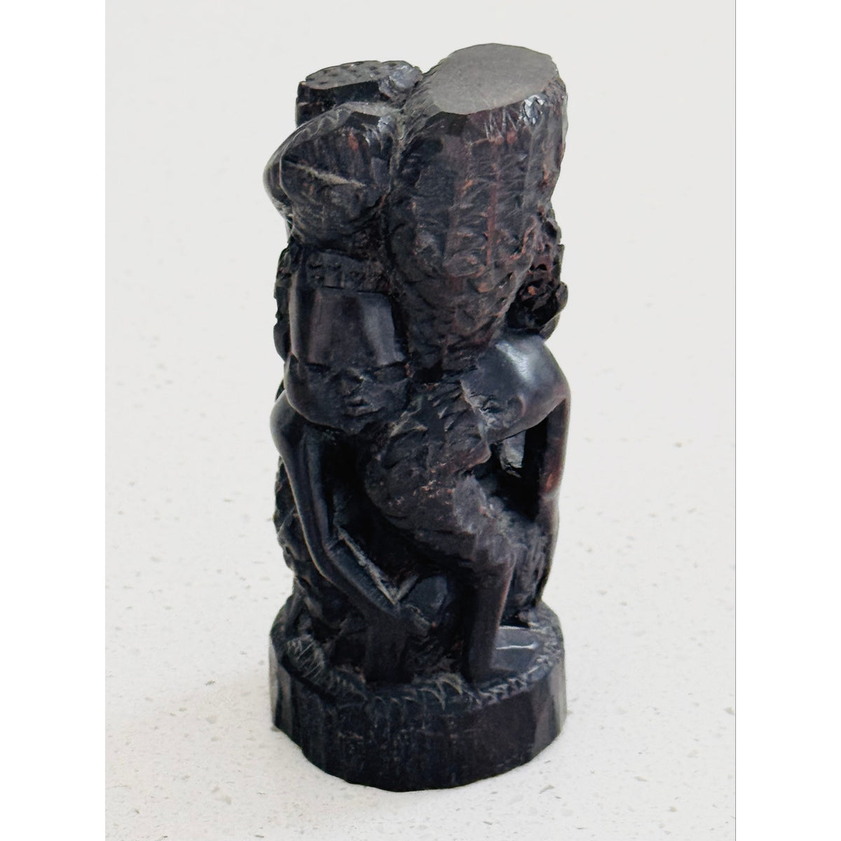 Genuine African Gabon Ebony Hand-Carved
Family Sculpture - Mother, Father & Child
