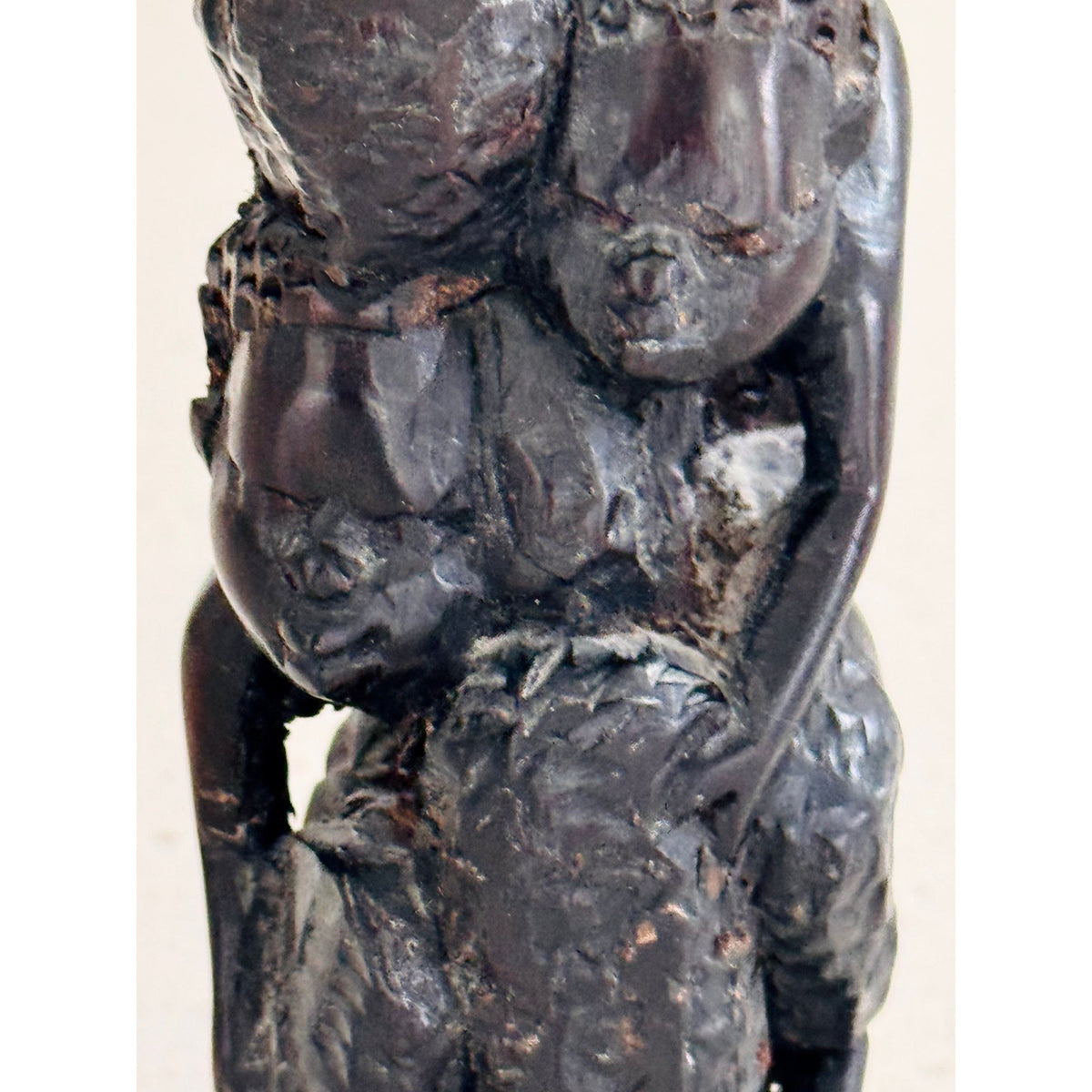 Genuine African Gabon Ebony Hand-Carved
Family Sculpture - Mother, Father & Child